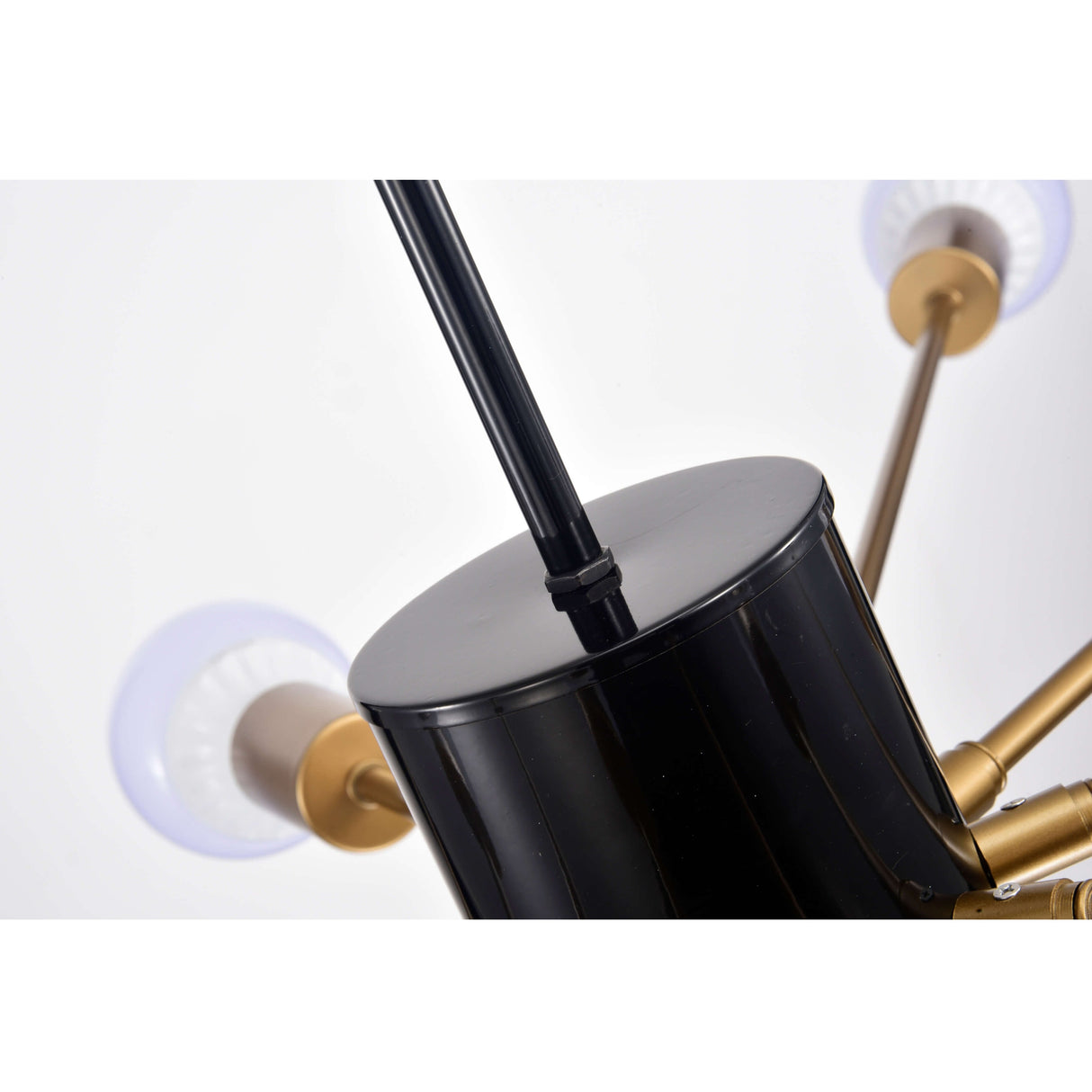Lorena Sputnik 11-Light Chandelier in Black and Gold Finish