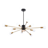 Lorena Sputnik 11-Light Chandelier in Black and Gold Finish