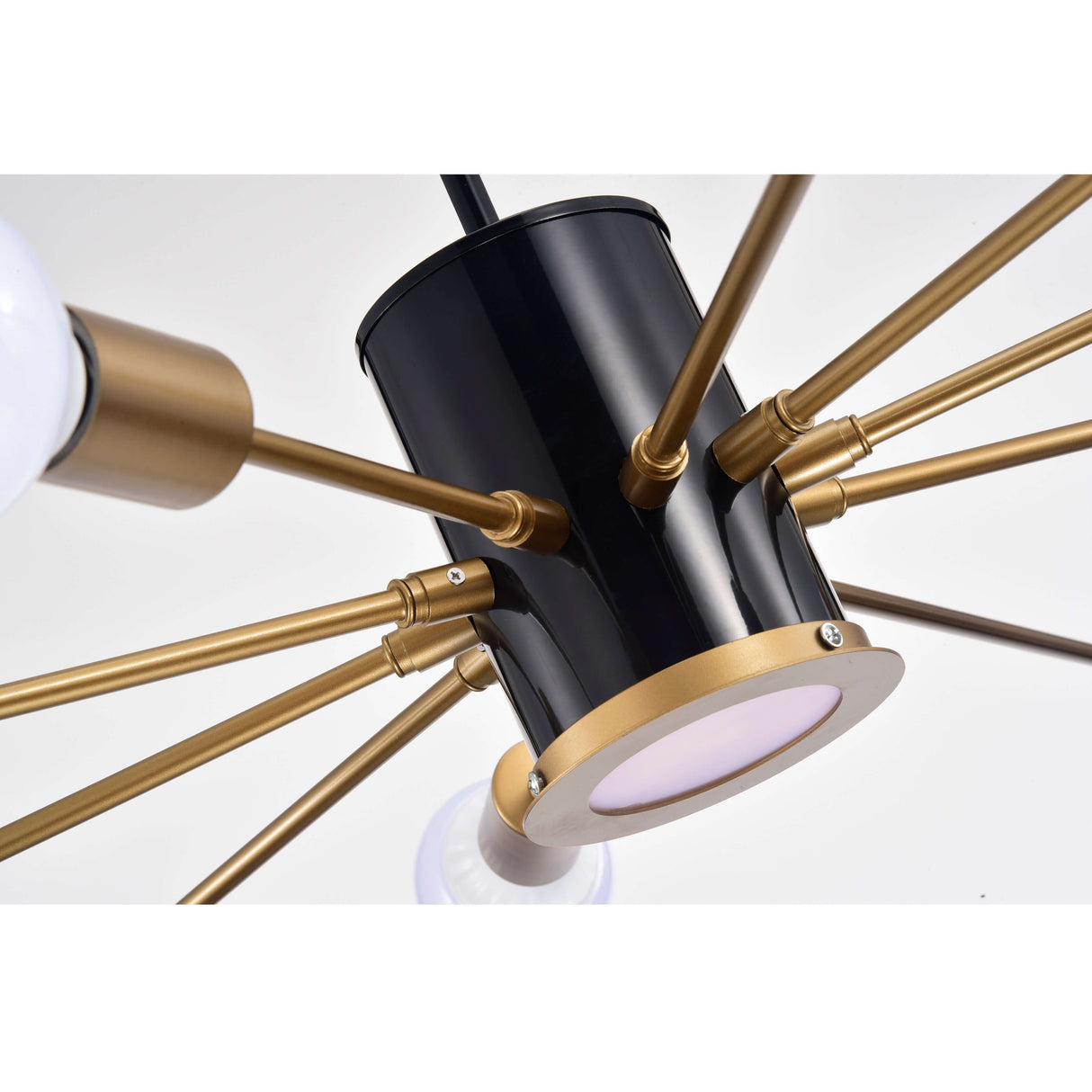 Lorena Sputnik 11-Light Chandelier in Black and Gold Finish