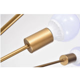 Lorena Sputnik 11-Light Chandelier in Black and Gold Finish
