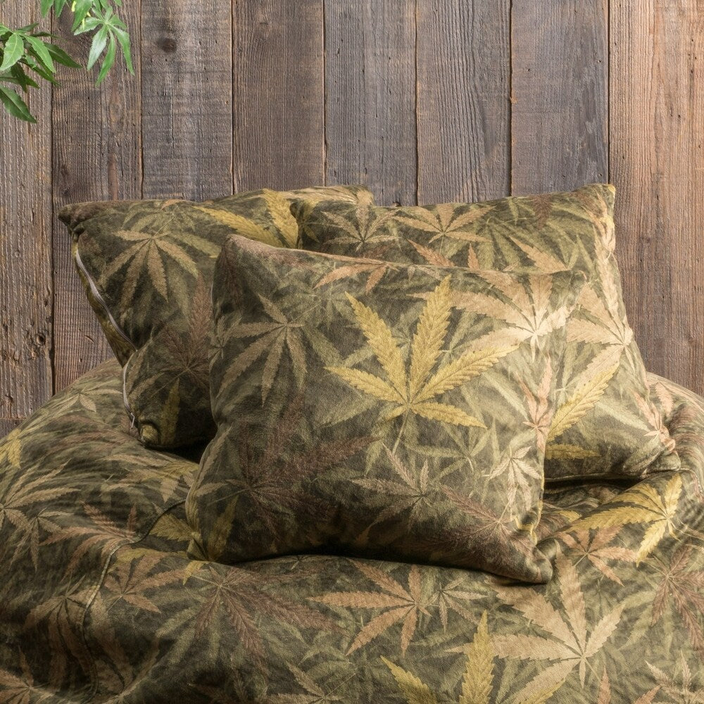 Lori Faux Suede Weed Herb Throw Pillow (Set of 2) by Christopher Knight Home