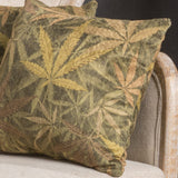 Lori Faux Suede Weed Herb Throw Pillow (Set of 2) by Christopher Knight Home