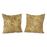 Lori Faux Suede Weed Herb Throw Pillow (Set of 2) by Christopher Knight Home
