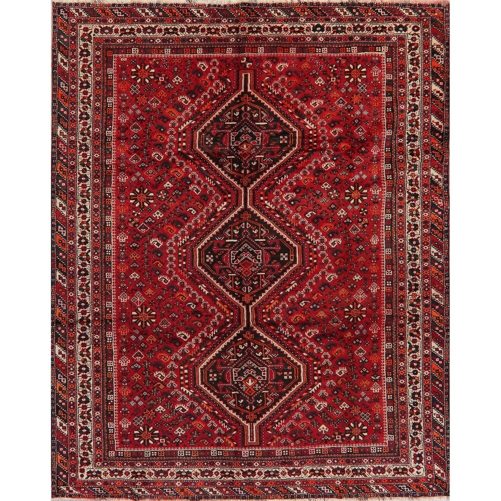Lori Oriental Tribal Vinatge Hand Knotted Wool Persian Area Rug - 9'9" x 6'11"