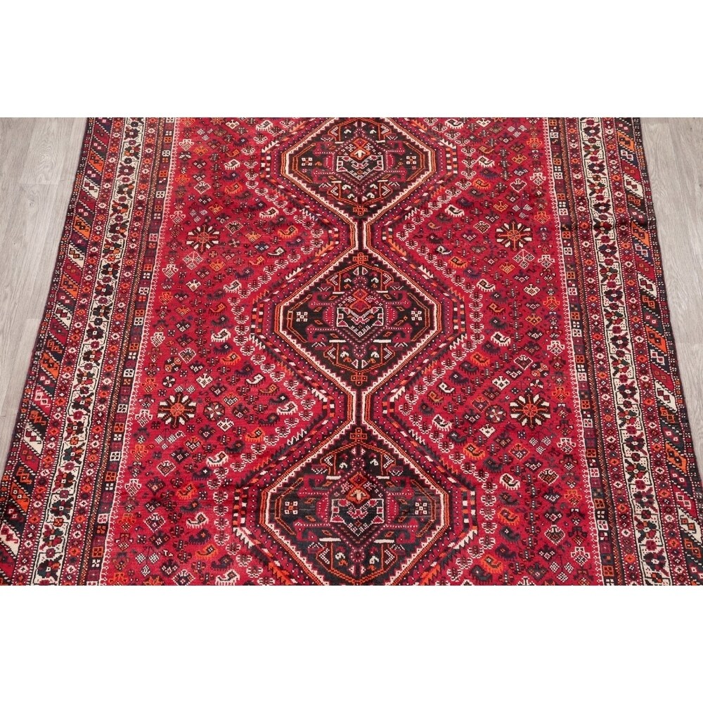 Lori Oriental Tribal Vinatge Hand Knotted Wool Persian Area Rug - 9'9" x 6'11"