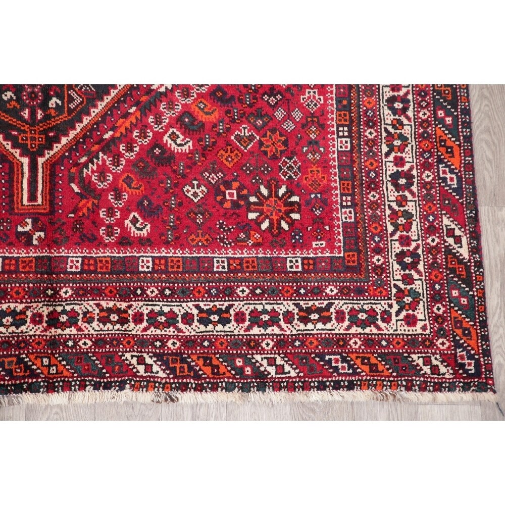 Lori Oriental Tribal Vinatge Hand Knotted Wool Persian Area Rug - 9'9" x 6'11"