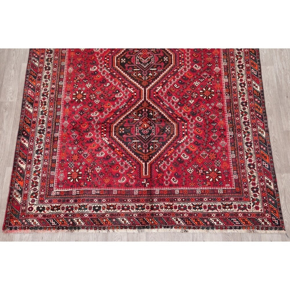 Lori Oriental Tribal Vinatge Hand Knotted Wool Persian Area Rug - 9'9" x 6'11"