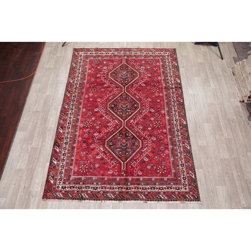 Lori Oriental Tribal Vinatge Hand Knotted Wool Persian Area Rug - 9'9" x 6'11"