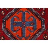 Lori Shiraz Hand Knotted Vintage Persian Area Rug Geometric Carpet - 8'0" x 5'0"