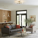 Lorin Collection One-Light Mid-Century Modern Satin White Metal Pendant Light - 18 in x 18 in x 16 in