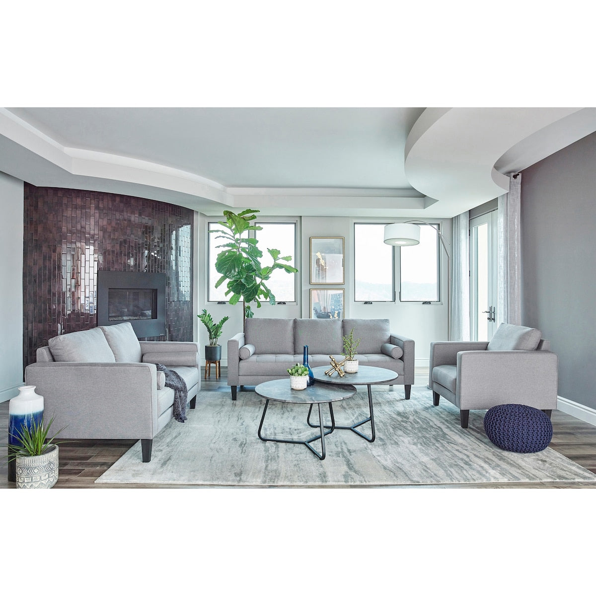 Lorna Grey Living Room Chair