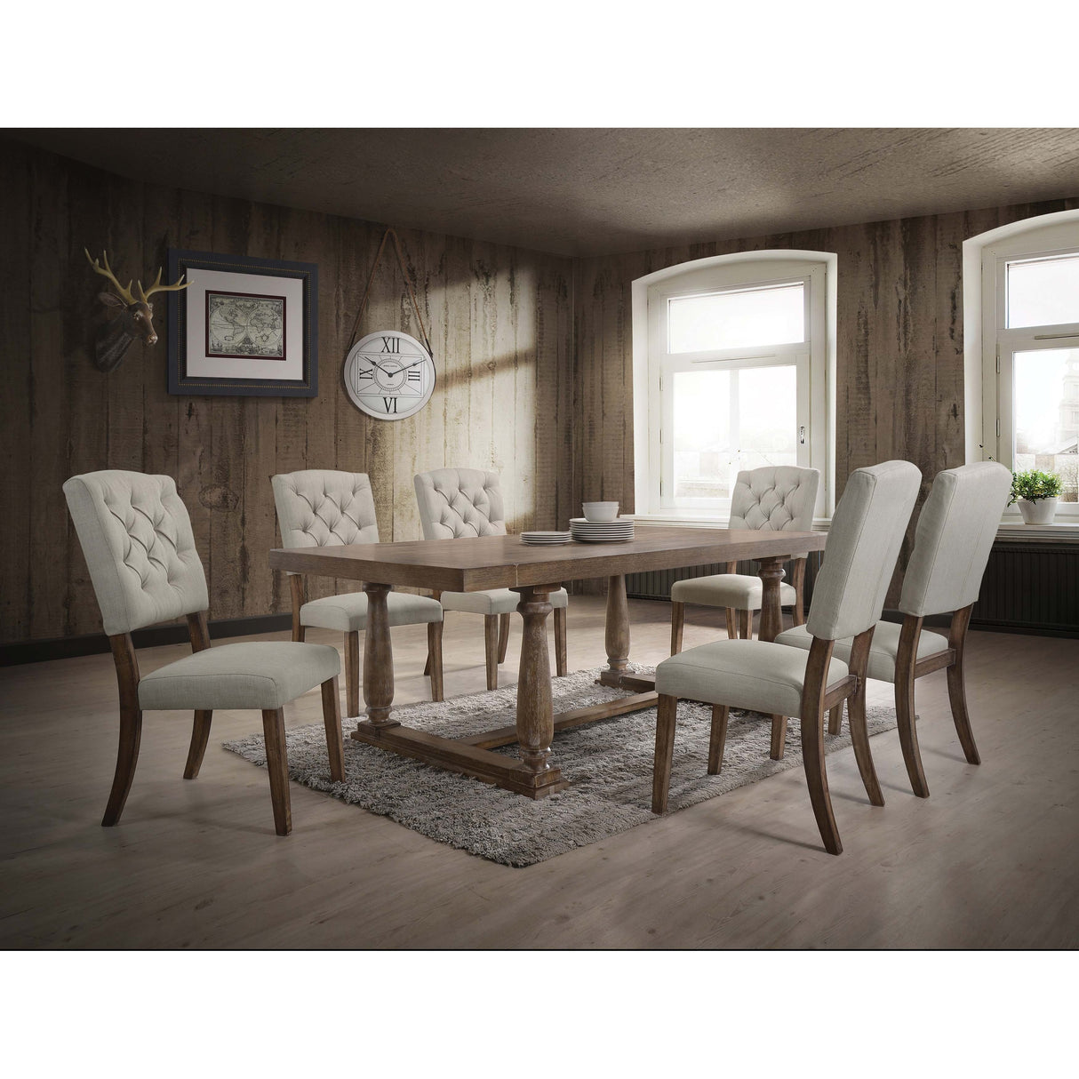 Lorraine Dining Table with Trestle Base