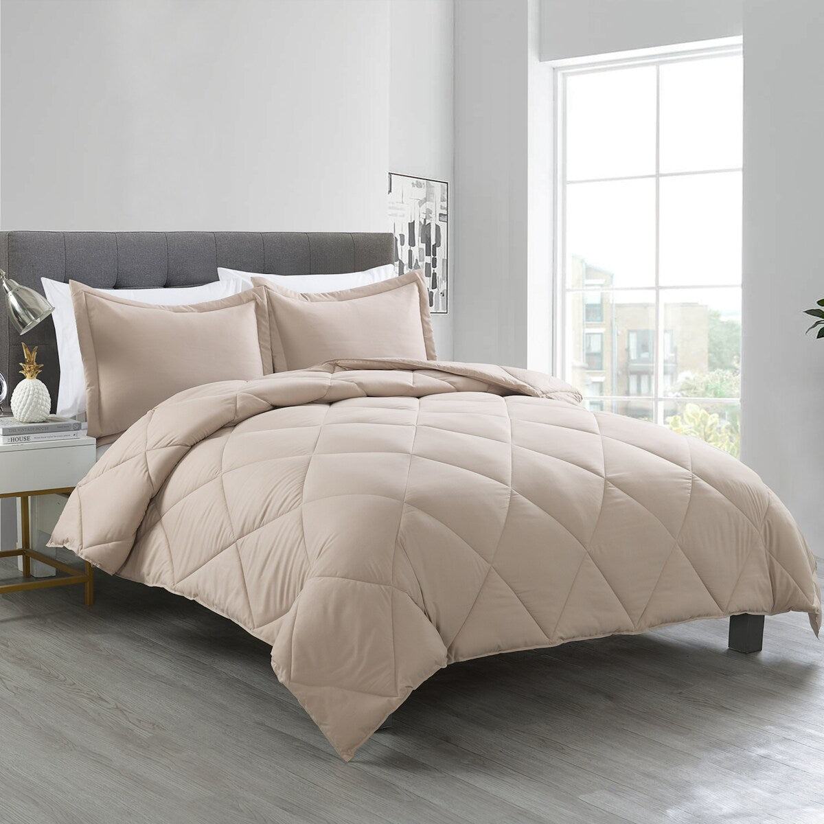 Stayclean Bacteria Inhibiting Diamond Stitch Comforter Set