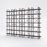 Lotus Home Dark Walnut Color Bookcase - 99.6" H x 142" W x 12.5" D
