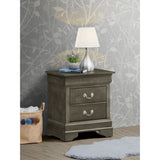 Louis Phillipe 2-drawer Wooden Nightstand