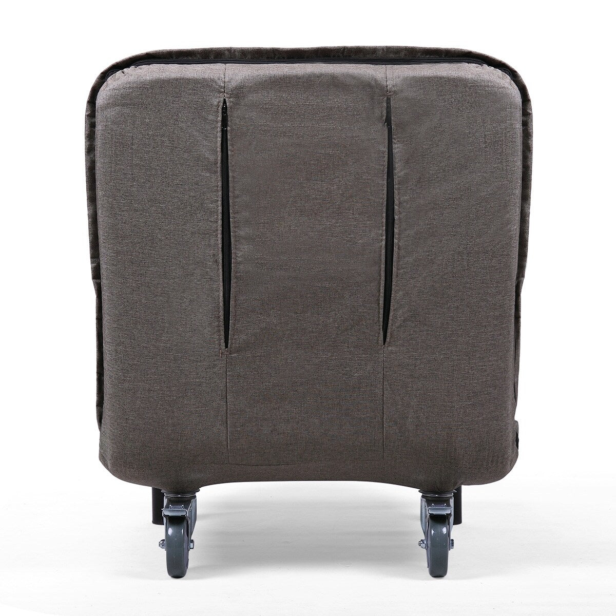 Lounge Chair Adjustable Folding Dual-Purpose Chair Sofa Bed Recliner Chair - brown with pillow