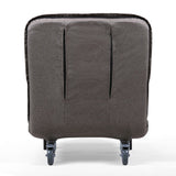 Lounge Chair Adjustable Folding Dual-Purpose Chair Sofa Bed Recliner Chair - brown with pillow