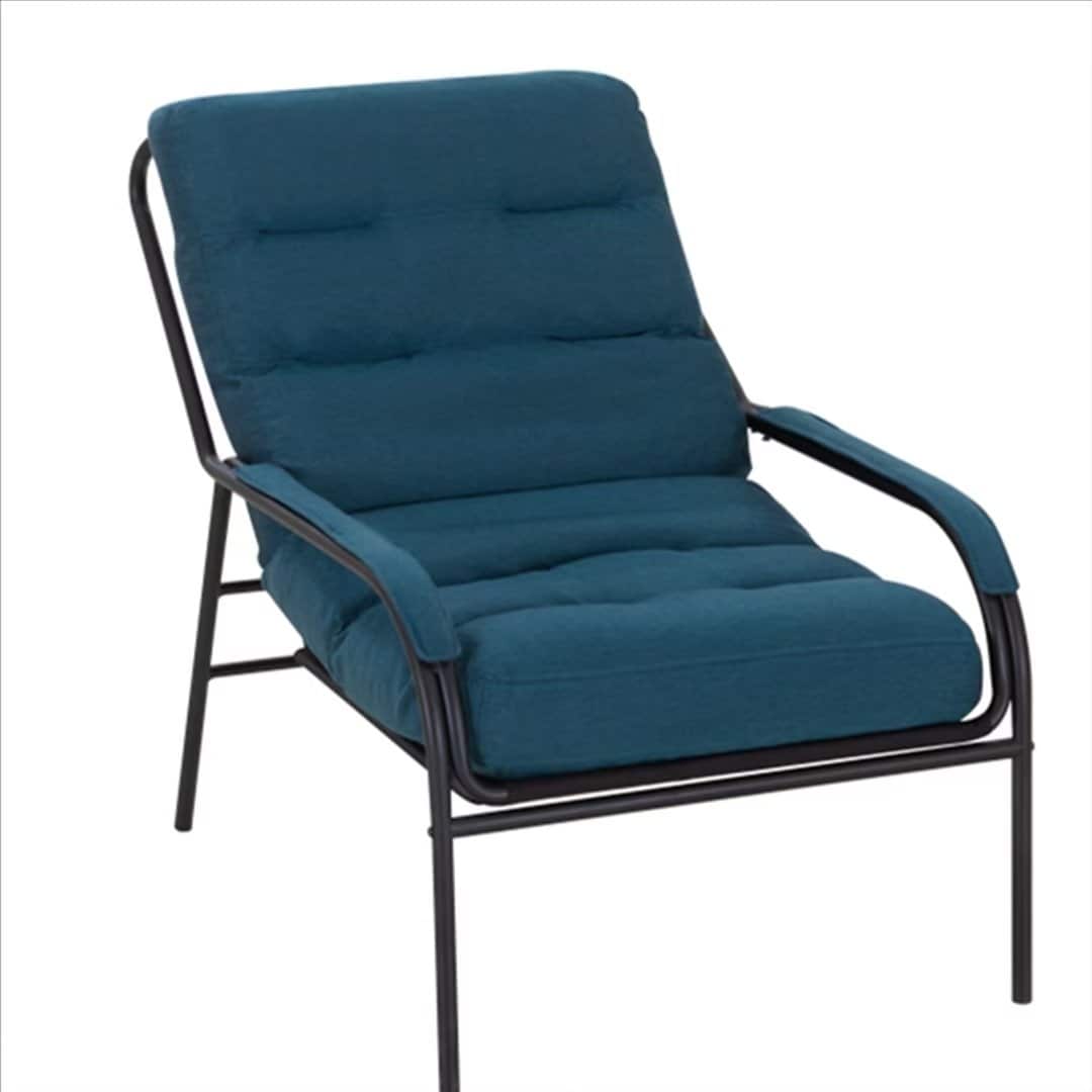 Lounge Recliner Chair, Club Chair with Metal Legs Moveable Cushion - 37"Wx27"Dx31.7"H