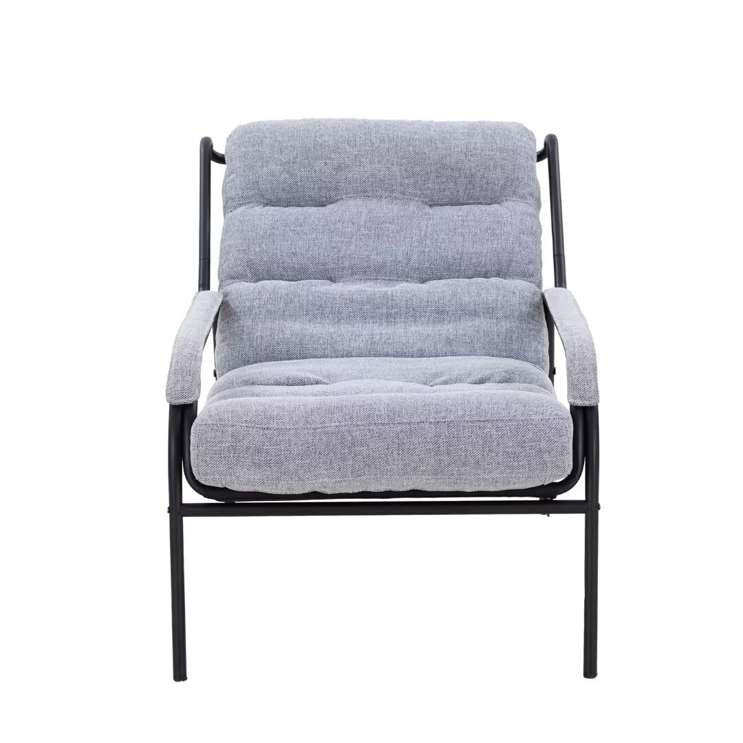 Lounge Recliner Chair, Club Chair with Metal Legs Moveable Cushion - 37"Wx27"Dx31.7"H