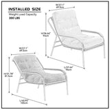 Lounge Recliner Chair, Club Chair with Metal Legs Moveable Cushion - 37"Wx27"Dx31.7"H
