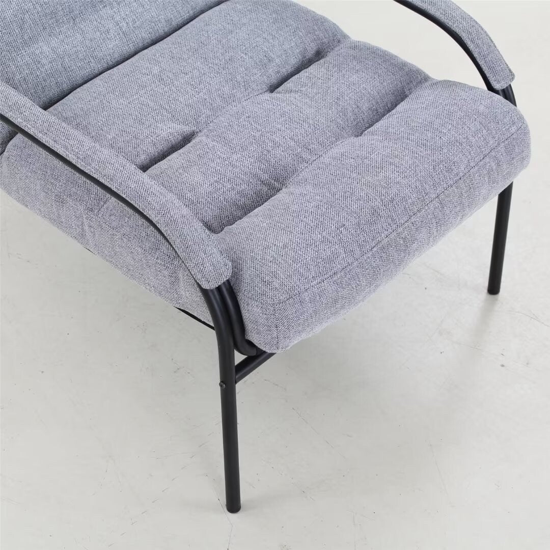 Lounge Recliner Chair, Club Chair with Metal Legs Moveable Cushion - 37"Wx27"Dx31.7"H