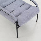 Lounge Recliner Chair, Club Chair with Metal Legs Moveable Cushion - 37"Wx27"Dx31.7"H