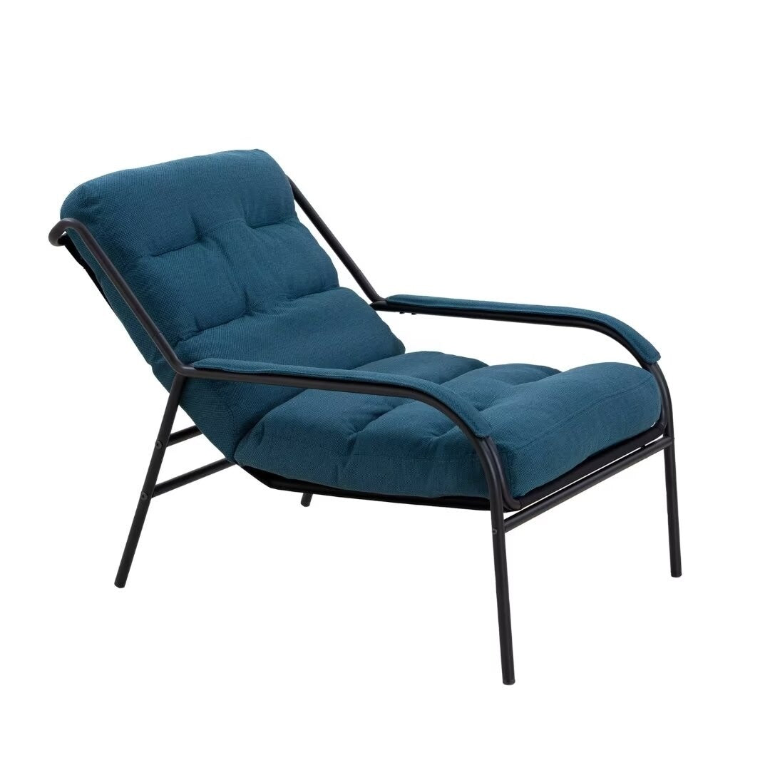 Lounge Recliner Chair, Club Chair with Metal Legs Moveable Cushion - 37"Wx27"Dx31.7"H
