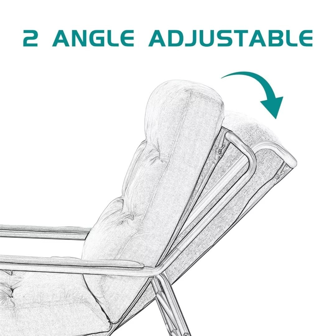 Lounge Recliner Chair, Club Chair with Metal Legs Moveable Cushion - 37"Wx27"Dx31.7"H