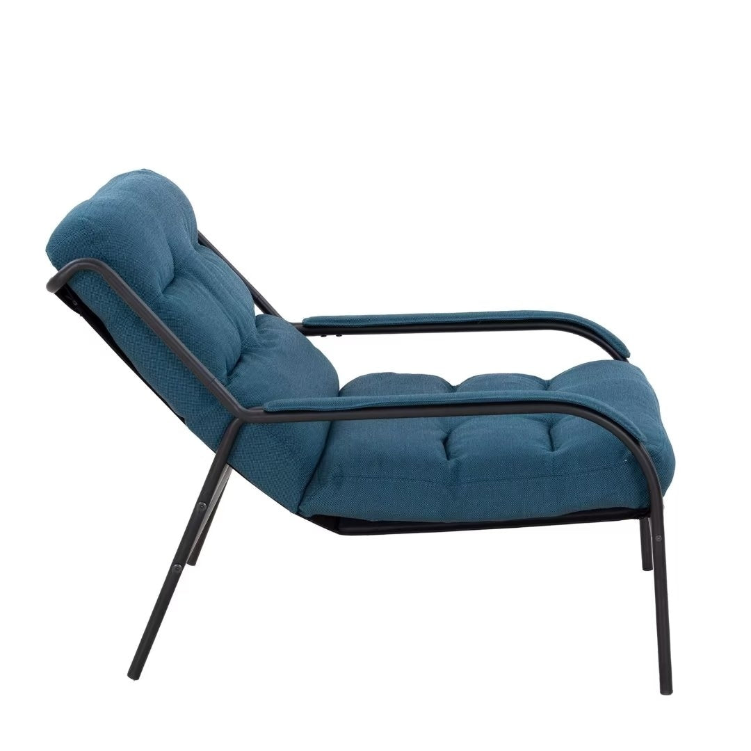 Lounge Recliner Chair, Club Chair with Metal Legs Moveable Cushion - 37"Wx27"Dx31.7"H