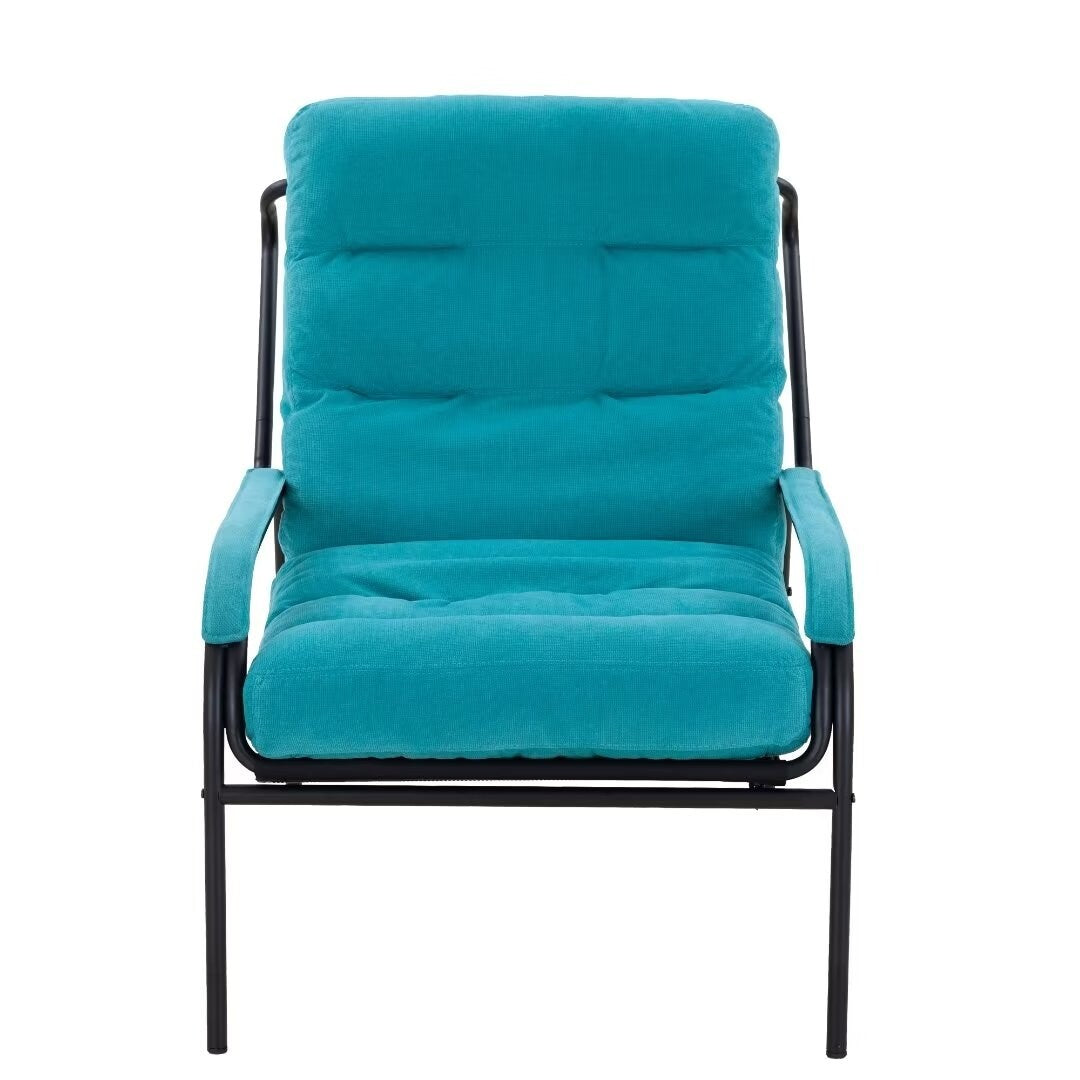 Lounge Recliner Chair, Club Chair with Metal Legs Moveable Cushion - 37"Wx27"Dx31.7"H