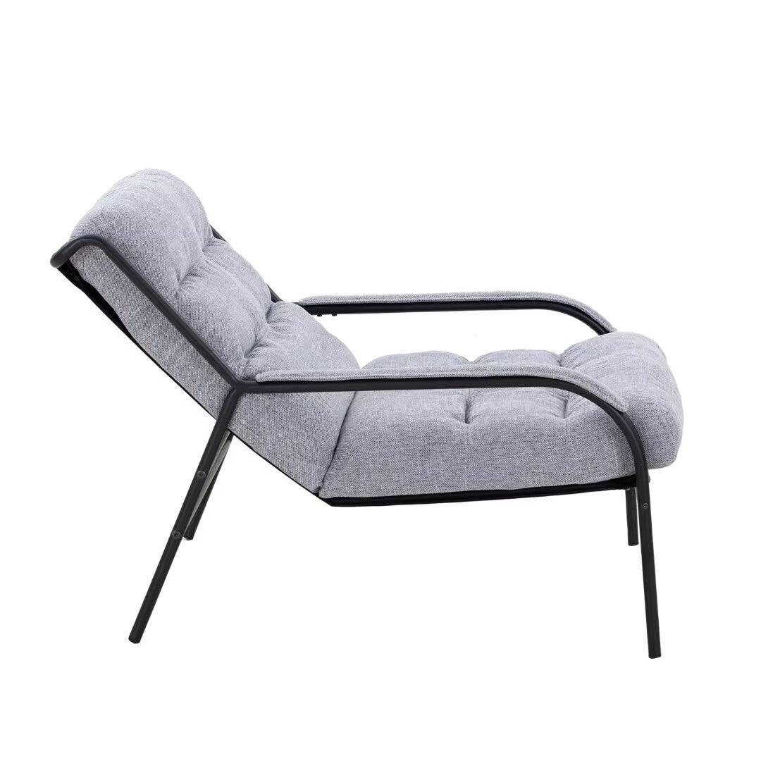Lounge Recliner Chair, Club Chair with Metal Legs Moveable Cushion - 37"Wx27"Dx31.7"H