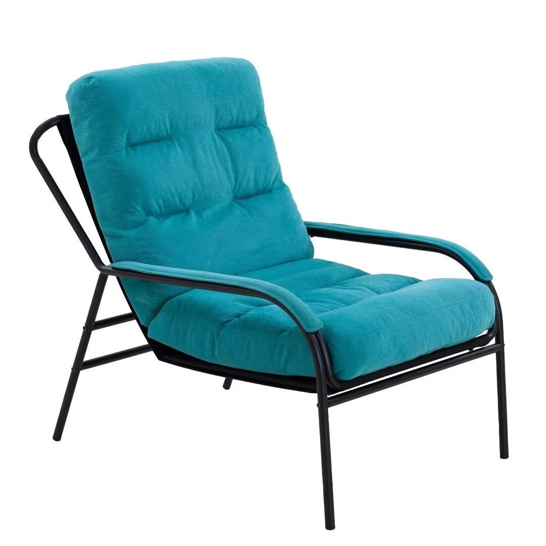 Lounge Recliner Chair, Club Chair with Metal Legs Moveable Cushion - 37"Wx27"Dx31.7"H