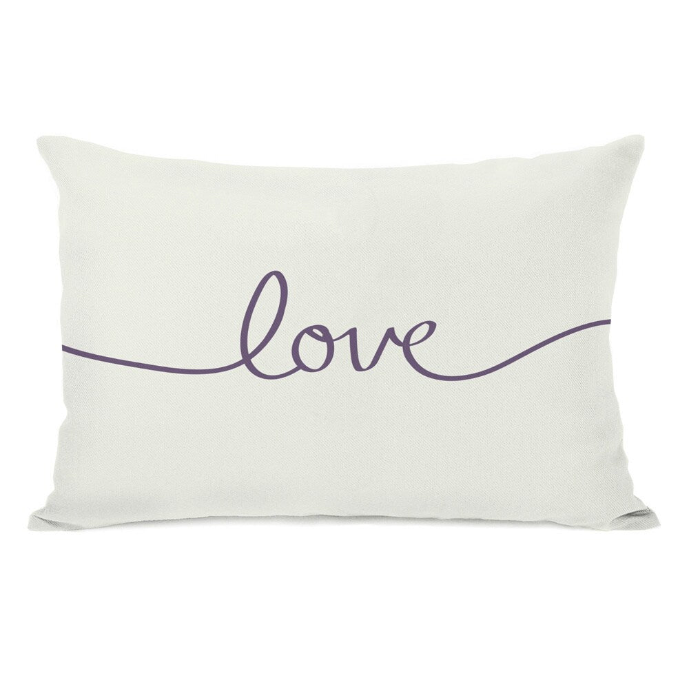 Love Mix & Match - Grape Throw Pillow