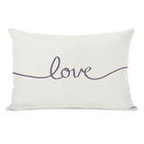 Love Mix & Match - Grape Throw Pillow