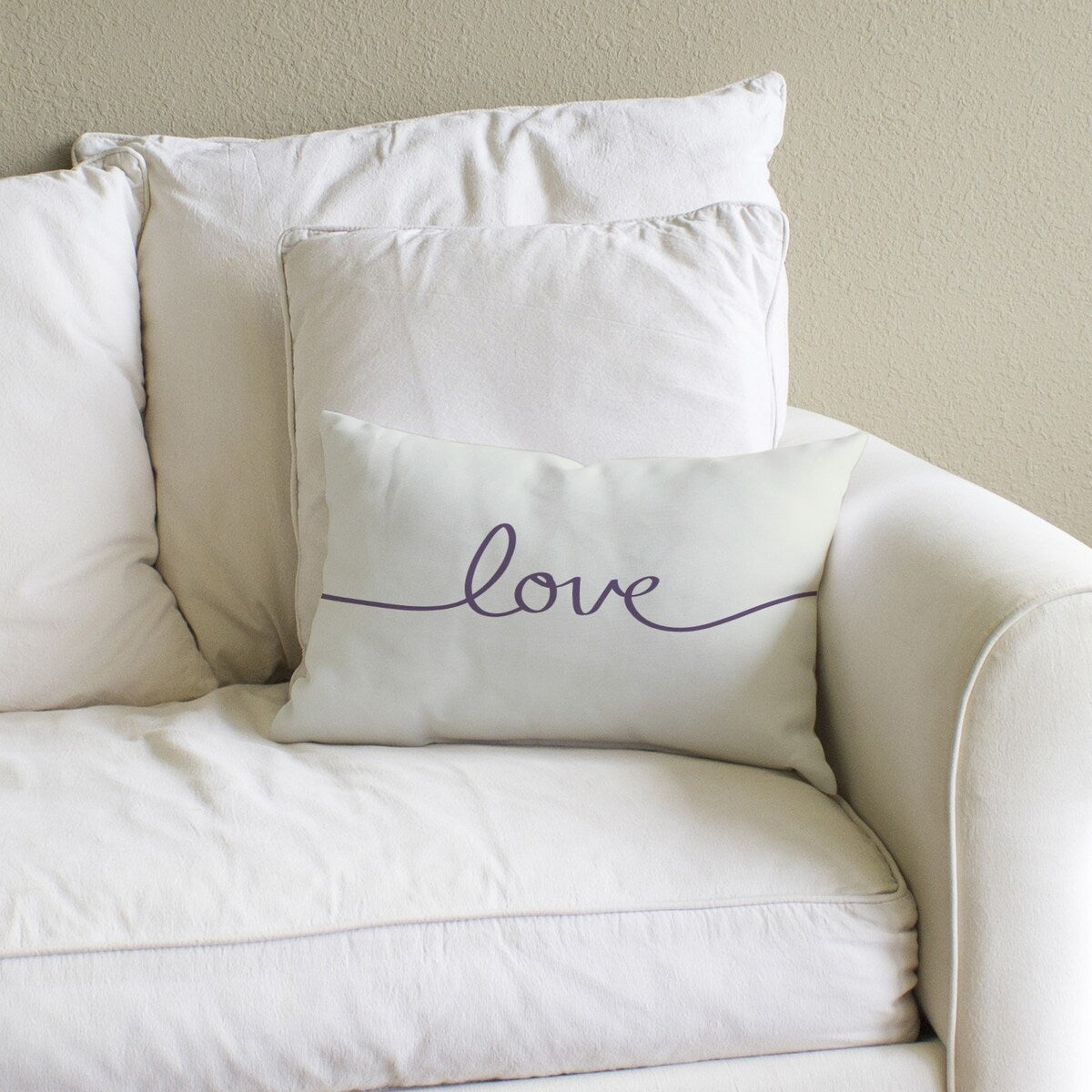 Love Mix & Match - Grape Throw Pillow