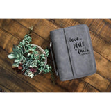 Love Never Fails Bible Cover