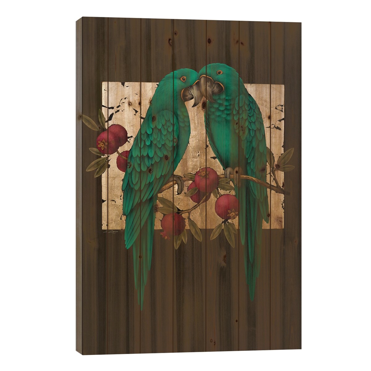 Love Print On Wood by Liene Liepiņa - Multi-Color
