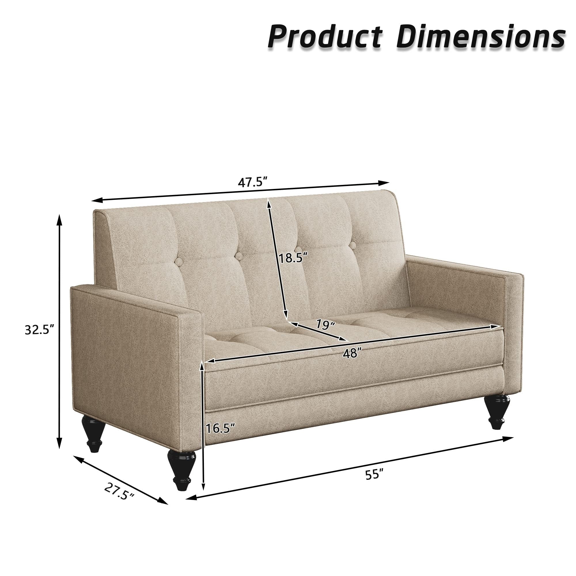 Thin loveseat sales
