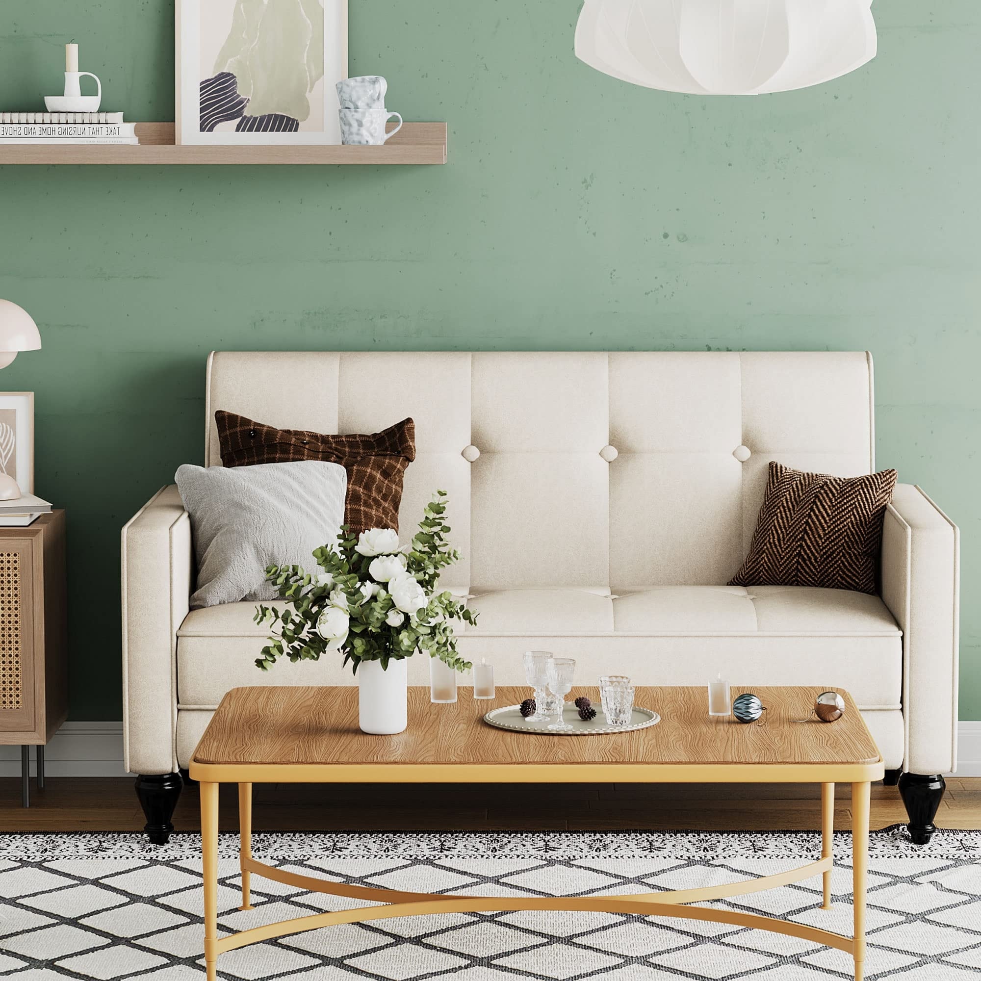 Love Seat Mini Couch Small Settee Loveseat Bench for Living Room Small Overstock