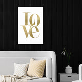 Love Stack Gold by Nikki Chu Canvas Art Print
