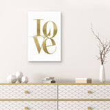 Love Stack Gold by Nikki Chu Canvas Art Print