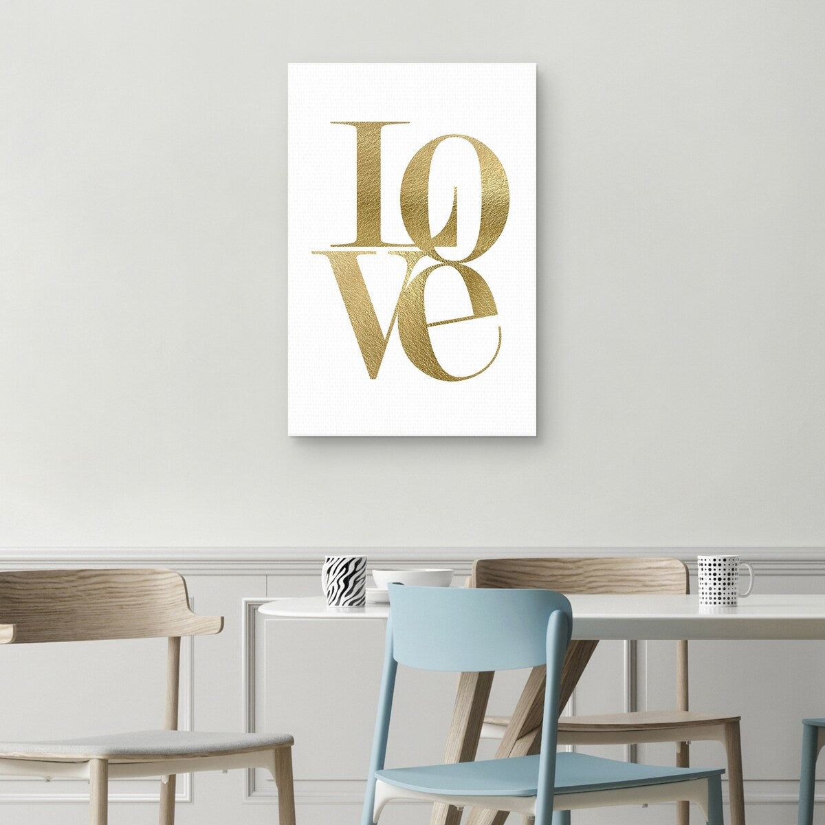 Love Stack Gold by Nikki Chu Canvas Art Print
