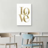 Love Stack Gold by Nikki Chu Canvas Art Print