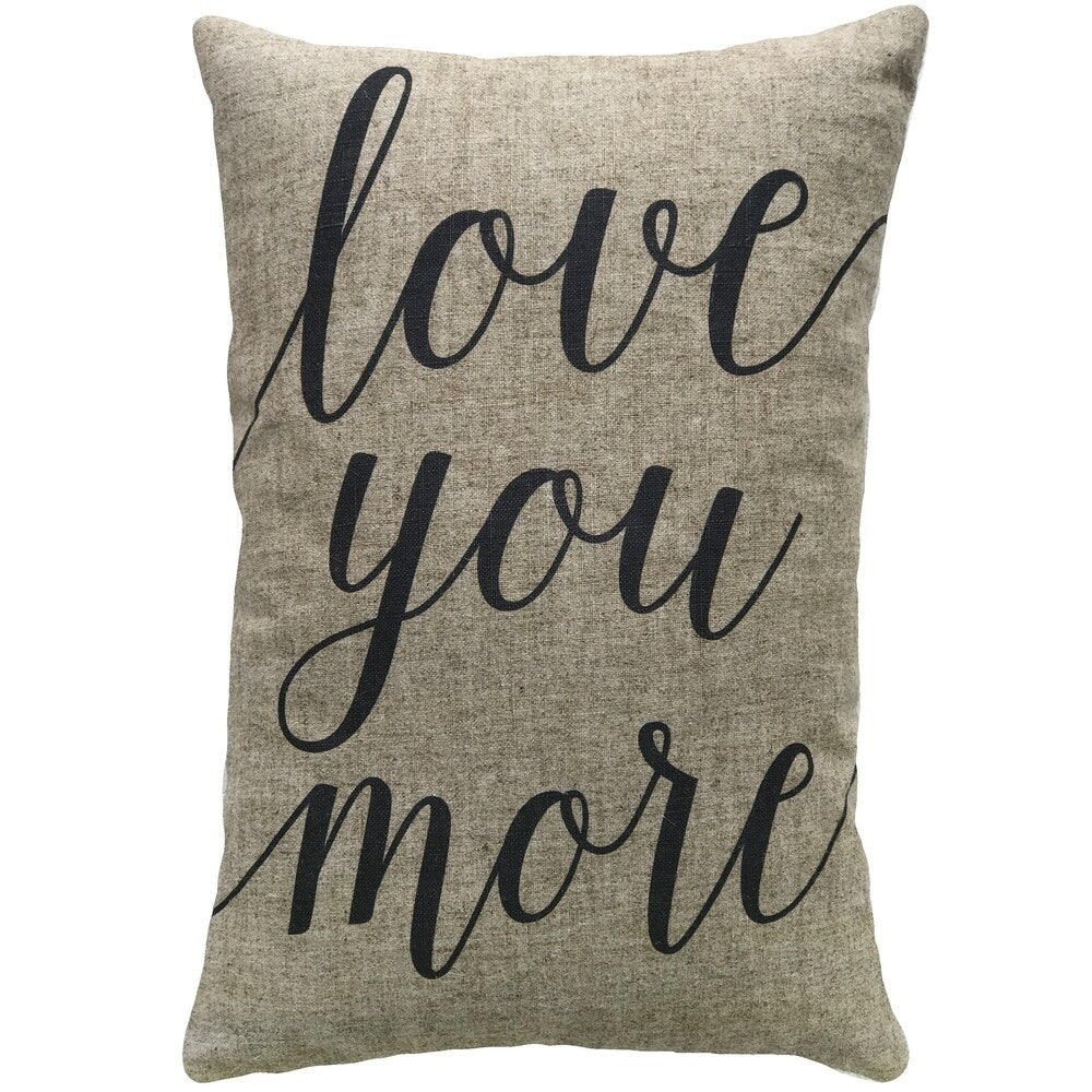 Love You More Linen Pillow