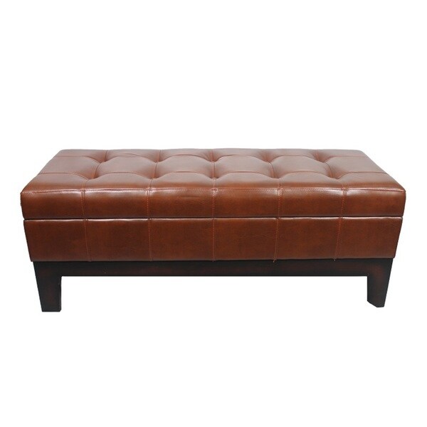 Entrada Lovely and Exquisite Vintage Appeal Leather Ottoman