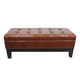 Entrada Lovely and Exquisite Vintage Appeal Leather Ottoman