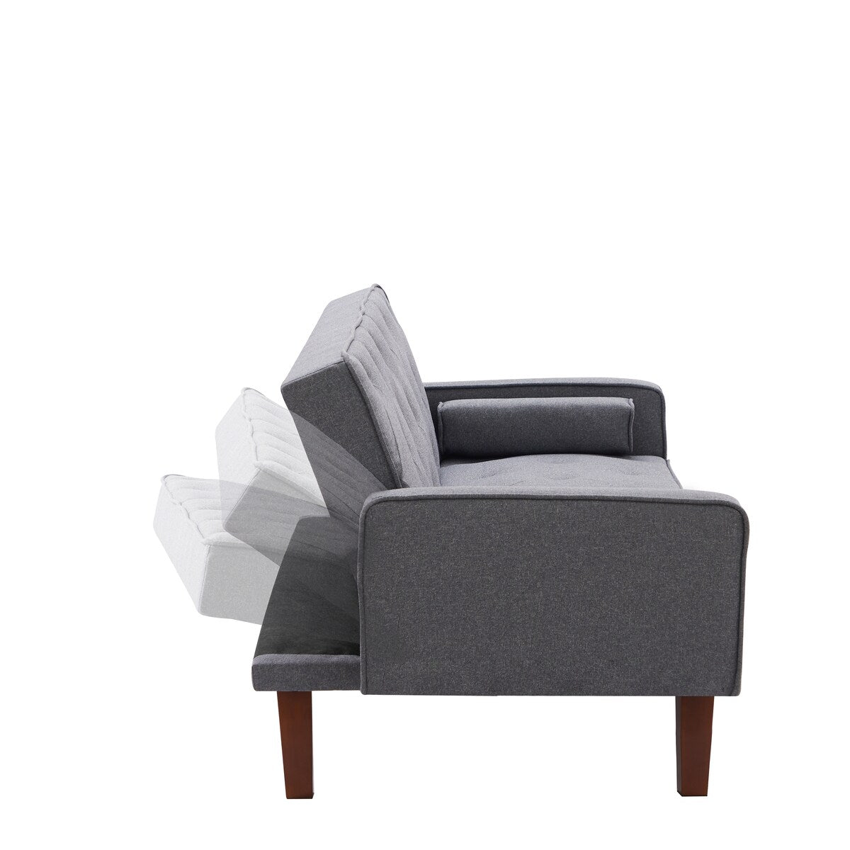 Loveseat Convertible Sofa Bed, Living Room Accent Sofa, Pillow Back Sofa