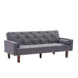 Loveseat Convertible Sofa Bed, Living Room Accent Sofa, Pillow Back Sofa