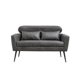 Loveseat Small Sofa Small Mini Room Bronzing Suede Couch Two-seater Armchairs