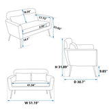 Loveseat Small Sofa Small Mini Room Bronzing Suede Couch Two-seater Armchairs